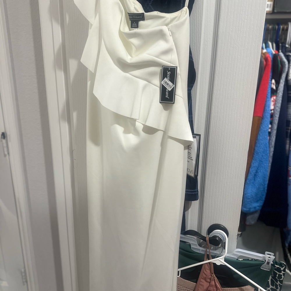 Jessica Howard One Shoulder White Dress